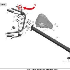 Mando acelerador original motocultor Garland CULTIVATOR... 2