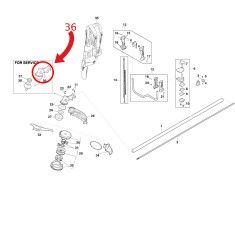 Codo reductor Original desbrozadoras Mountfield mb 35d 2